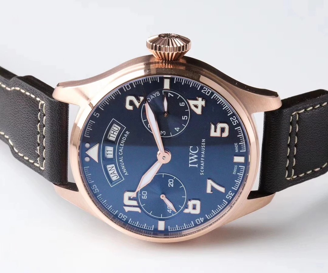 Replica IWC Annual Calendar Rose Gold Case