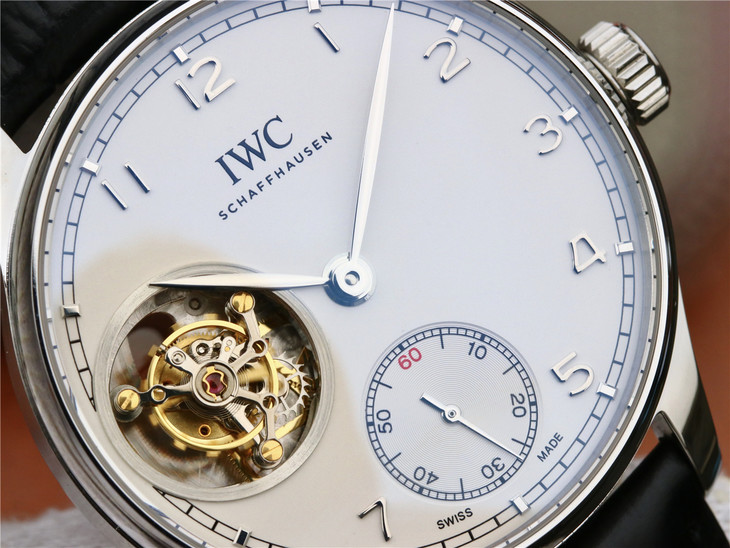 Replica IWC Portuguese Tourbillon White Dial